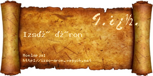 Izsó Áron névjegykártya